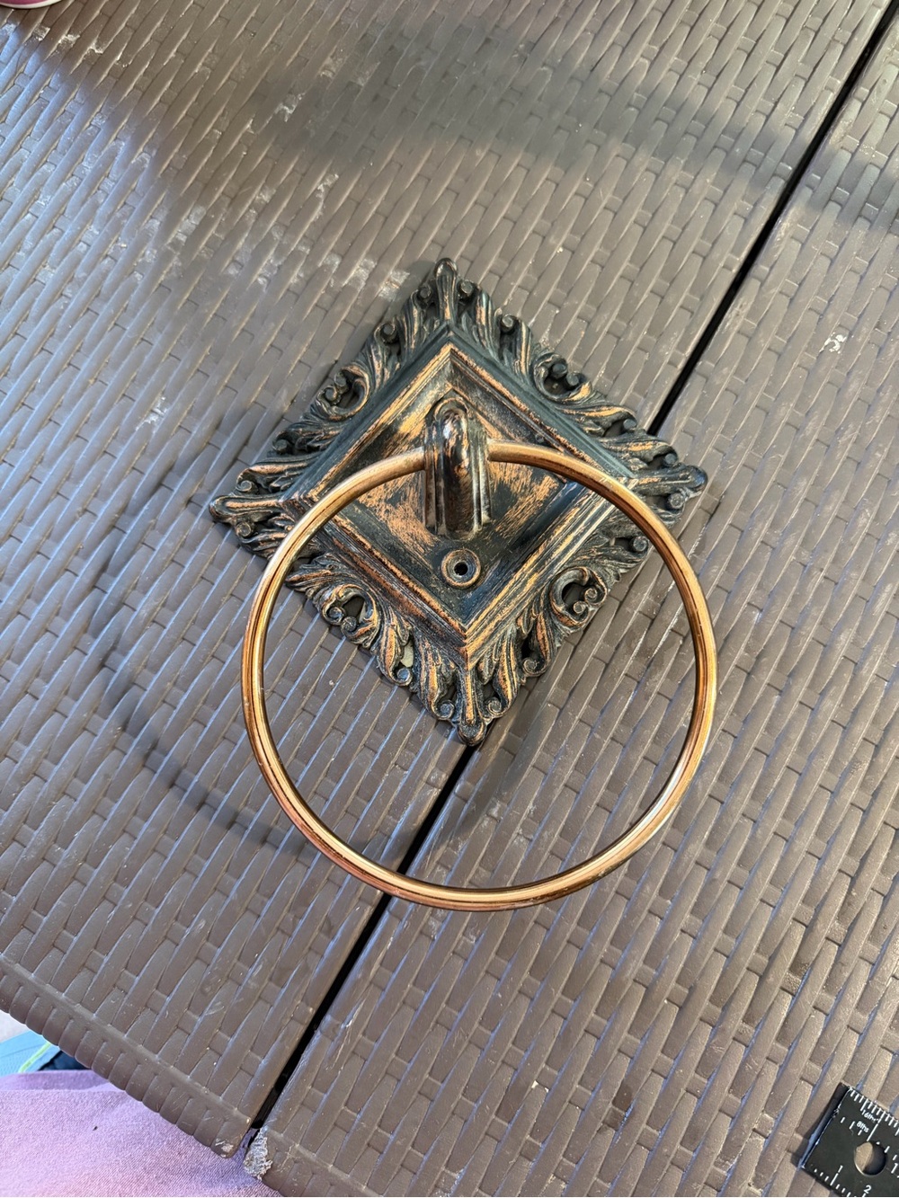 Towel ring color copper